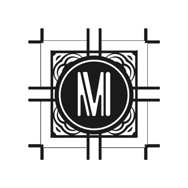 Art Deco monograma moderno —  Vetores de Stock