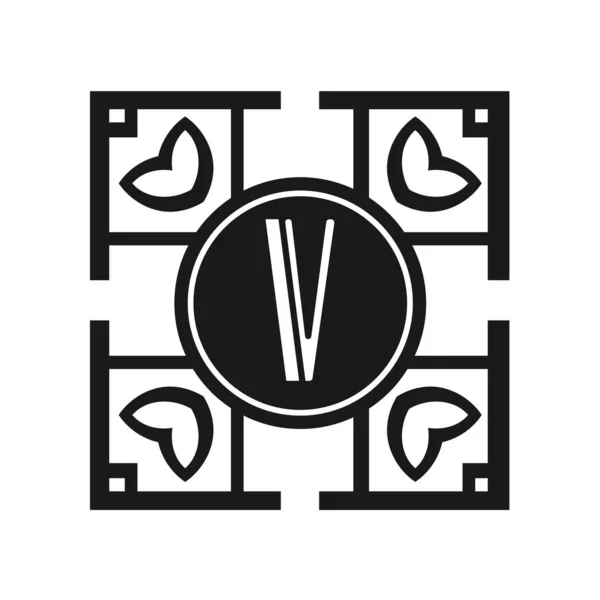 Art Deco modern monogram — Stok Vektör
