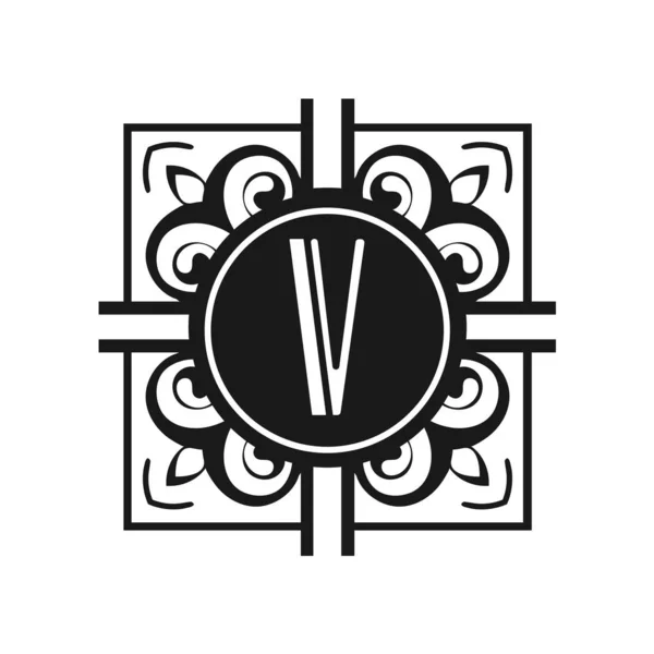 Art Deco modern monogram — Stok Vektör