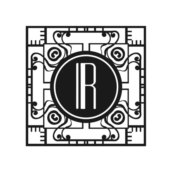 Moderní monogram Art Deco — Stockový vektor