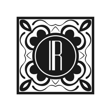 Art Deco modern monogram