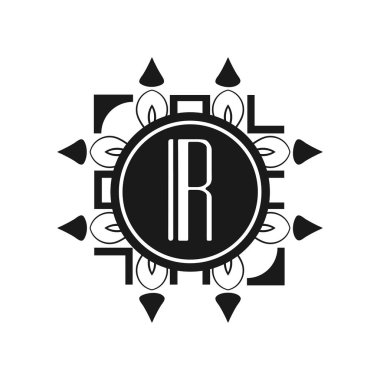 Art Deco modern monogram