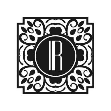 Art Deco modern monogram