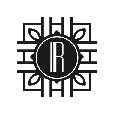 Art Deco modern monogram