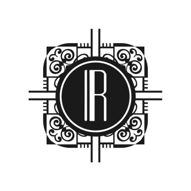 Art Deco modern monogram