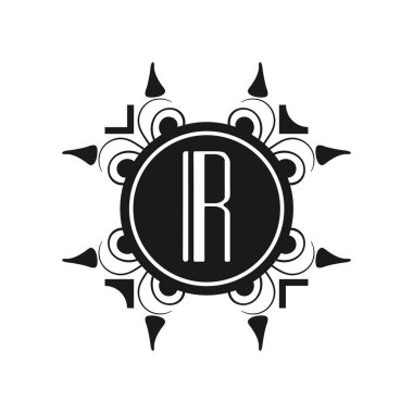 Art Deco modern monogram