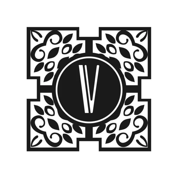 Art Deco modern monogram — Stok Vektör