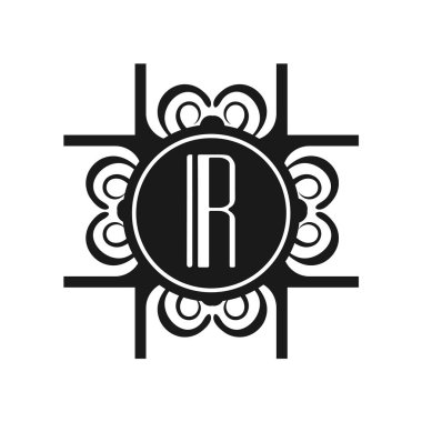 Art Deco modern monogram