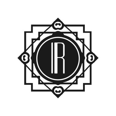 Art Deco modern monogram