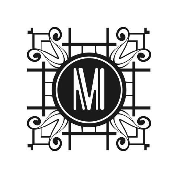 Monograma moderno Art Deco — Vector de stock