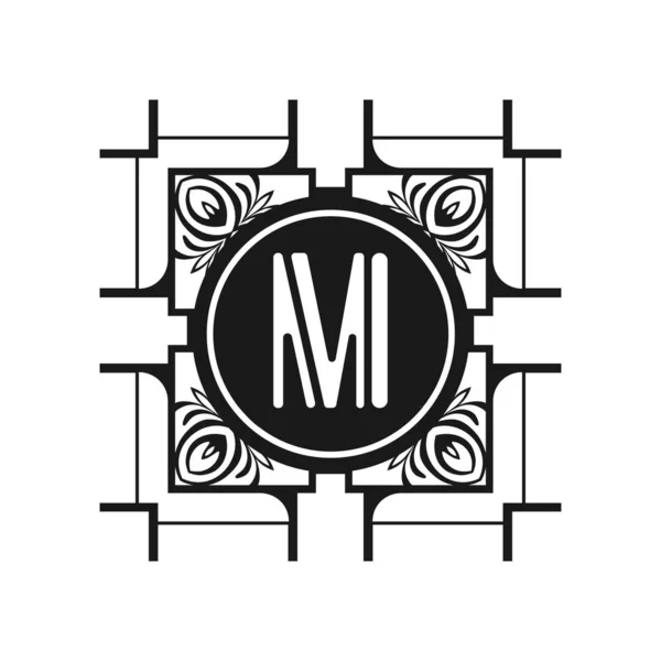 Monograma moderno Art Deco — Vector de stock