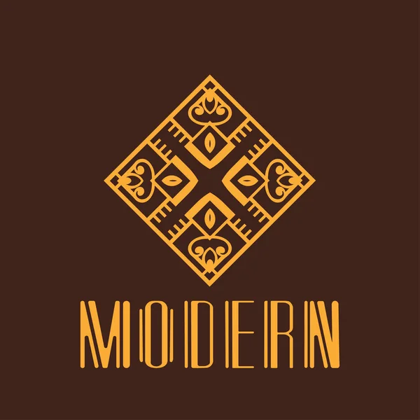 Logo Art Deco moderno — Vector de stock