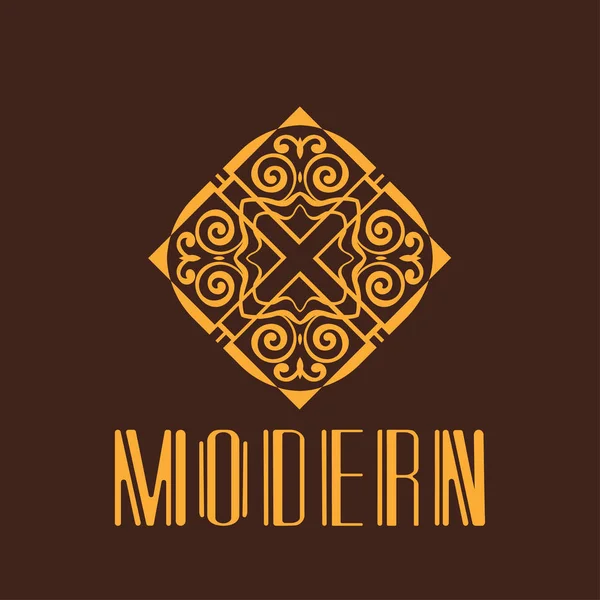 Logo Art Deco moderno — Vector de stock