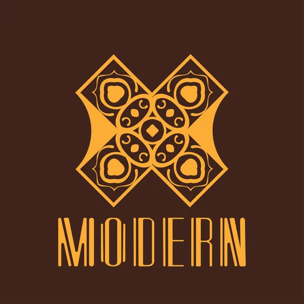 Logo Art Deco moderno — Vector de stock