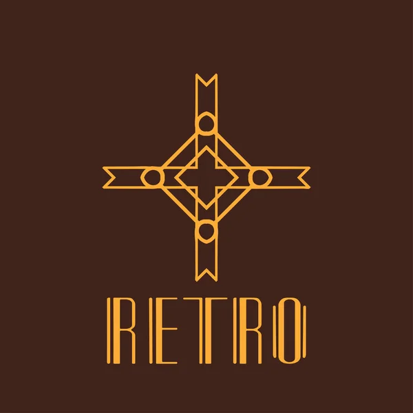 Modern Art Deco Logo — Stock Vector