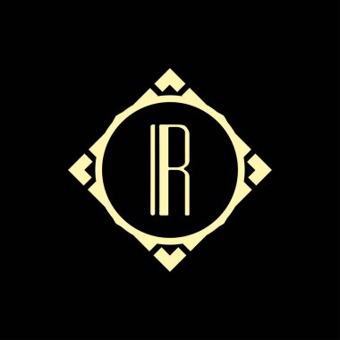 Art Deco modern monogram