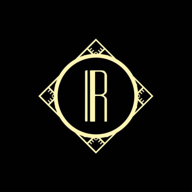 Art Deco modern monogram