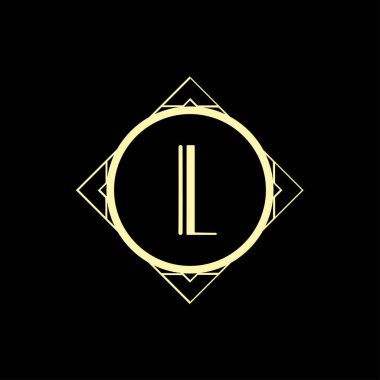 Art Deco modern monogram