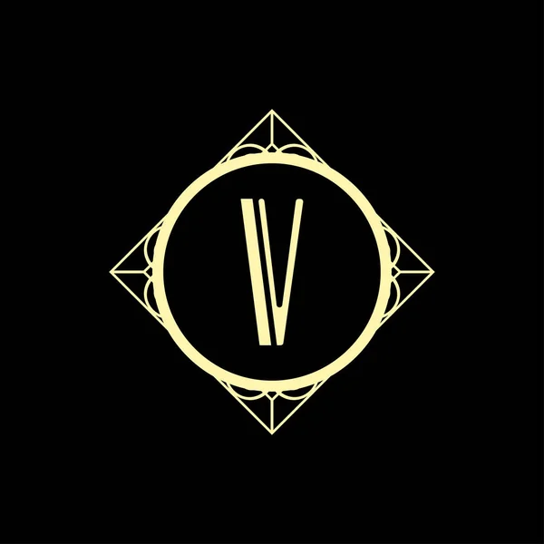 Art Deco modern monogram — Stok Vektör