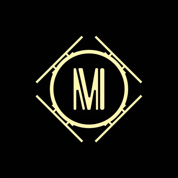 Art Deco modern monogram — Stok Vektör