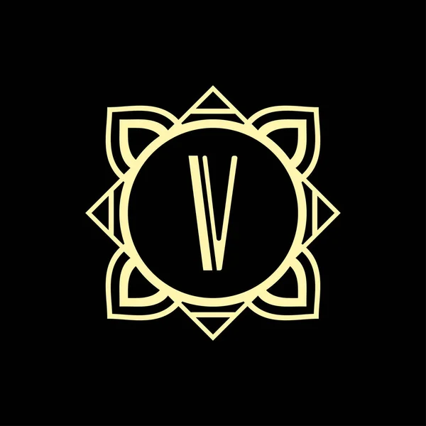 Art Deco modern monogram — Stock vektor