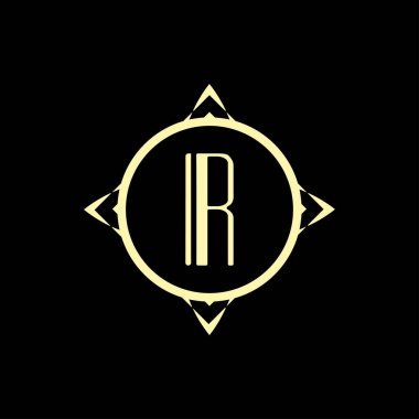 Art Deco modern monogram