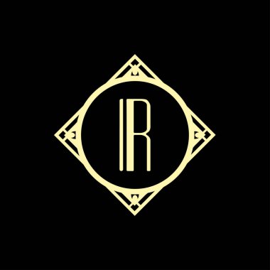 Art Deco modern monogram