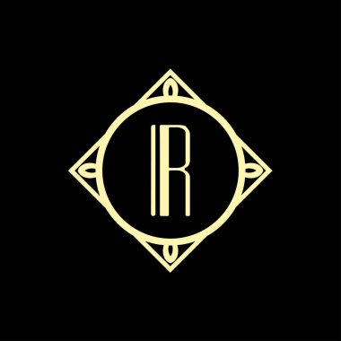 Art Deco modern monogram