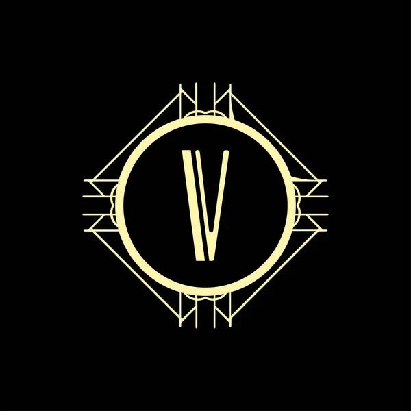 Nowoczesny Monogram art deco — Wektor stockowy