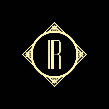 Art Deco modern monogram