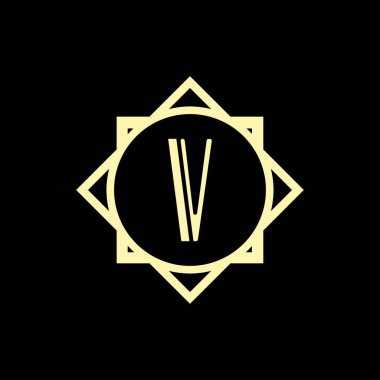 Art Deco modern monogram