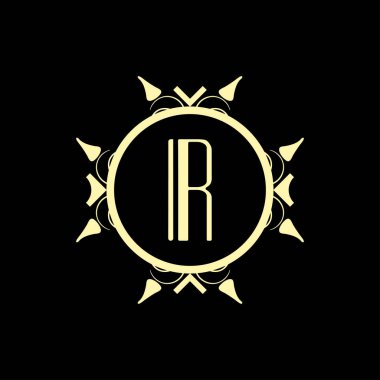 Art Deco modern monogram