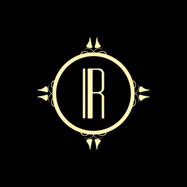 Art Deco modern monogram