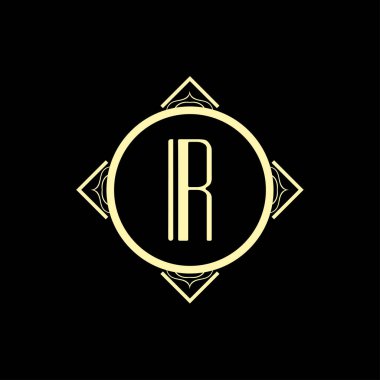 Art Deco modern monogram
