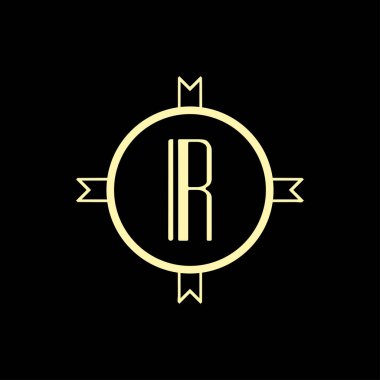 Art Deco modern monogram