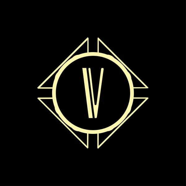 Art Deco modern monogram — Stok Vektör