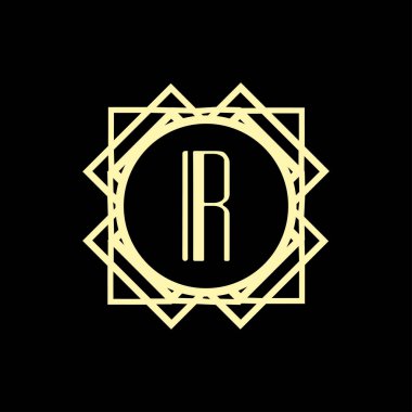 Art Deco modern monogram