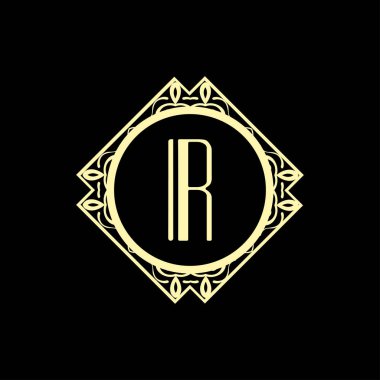 Art Deco modern monogram