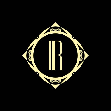 Art Deco modern monogram