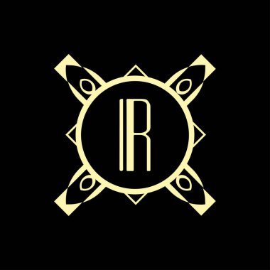 Art Deco modern monogram