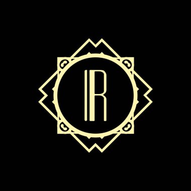Art Deco modern monogram