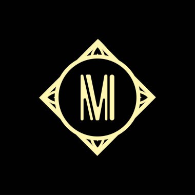 Art Deco modern monogram