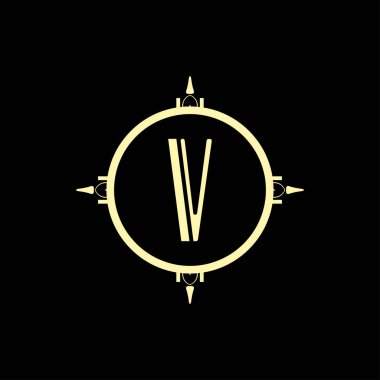 Art Deco modern monogram