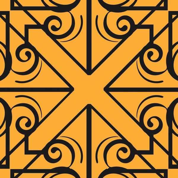 ベクトルのモダンなタイル パターンです。抽象的なアールデコのシームレスなモノクロ背景 — ストックベクタ