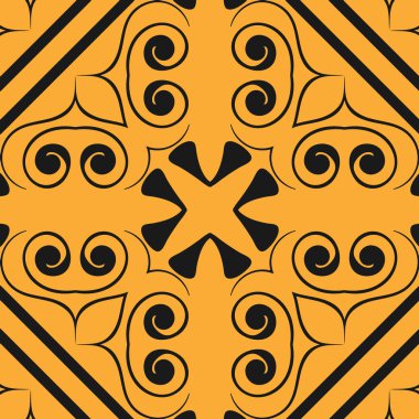 Arap stilinde soyut desen. Dikişsiz vektör arka planı. Grafik modern art deco desen