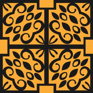 Vektör modern desen döşer. Soyut sanat deco sorunsuz tek renkli arka plan