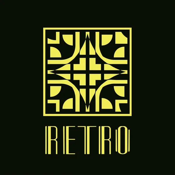 Vintage διακοσμητικά ρετρό μοντέρνα Art Deco πρότυπο λογότυπο για το σχεδιασμό — Διανυσματικό Αρχείο