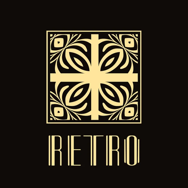 Vektor-Logo-Design-Vorlagenkonzept im modernen Art-Deco-Stil. Emblem für Mode, Schönheit und Schmuckindustrie — Stockvektor