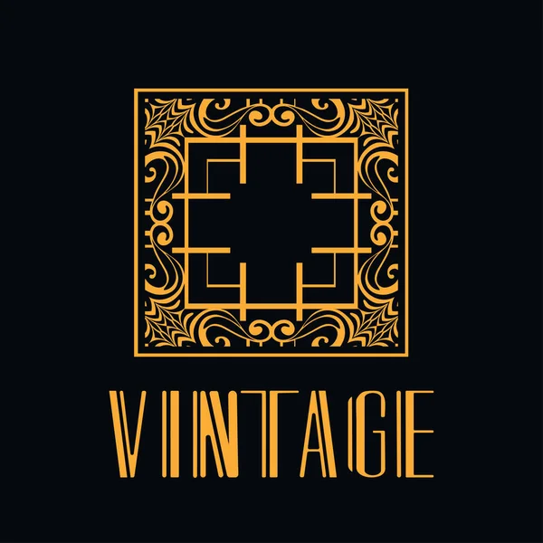 Vector logo ontwerpsjabloon concept in moderne Art Deco stijl. Embleem voor mode, Beauty en sieraden industrie — Stockvector