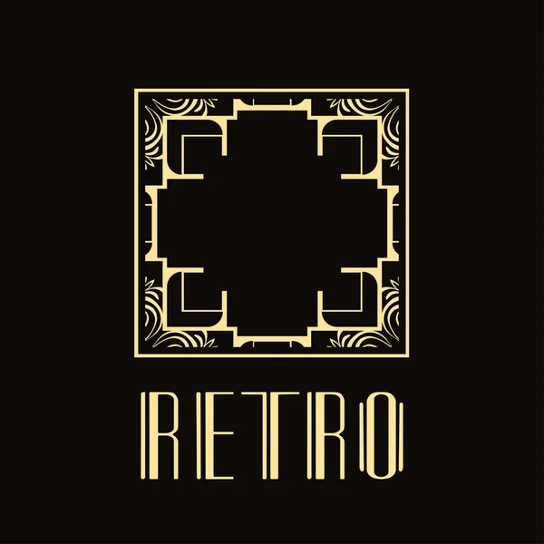 Conceito de modelo de design de logotipo vetorial no estilo art deco moderno. Emblema para moda, beleza e indústria de jóias — Vetor de Stock